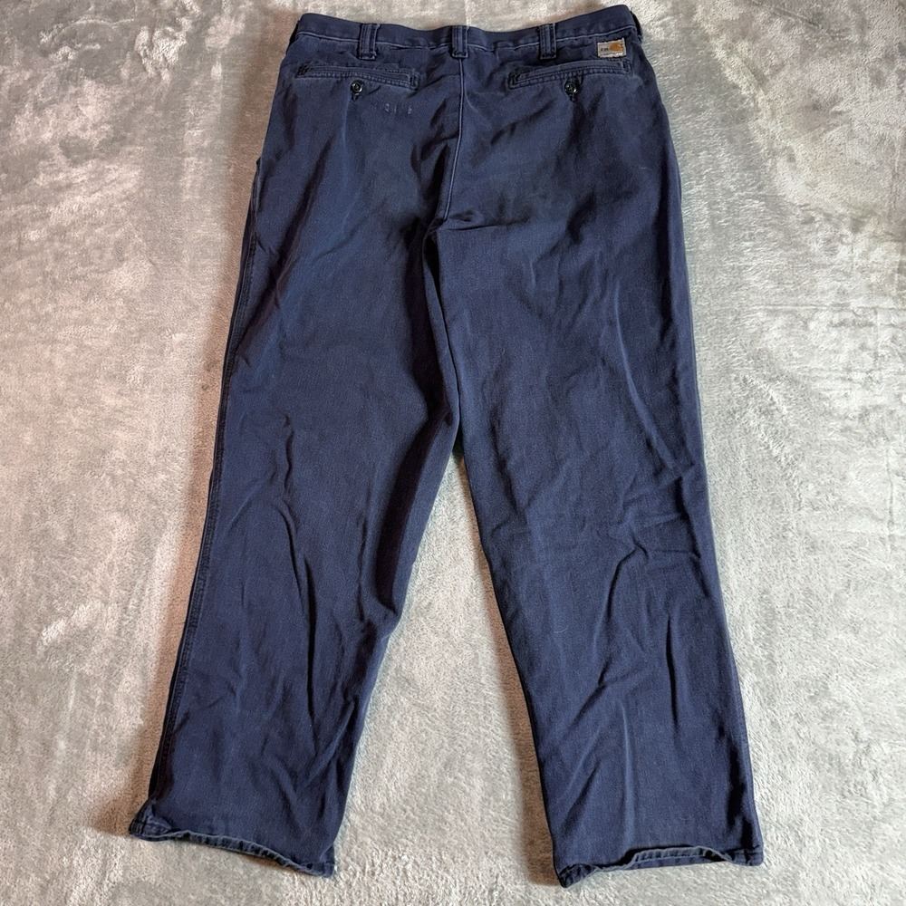 Carhartt FR Flame Resistant Chino Work Pants Navy Blue Men's 34x30‎ (33x29)